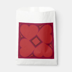 Sachets En Papier Crimson Hearts et Motif de diamant