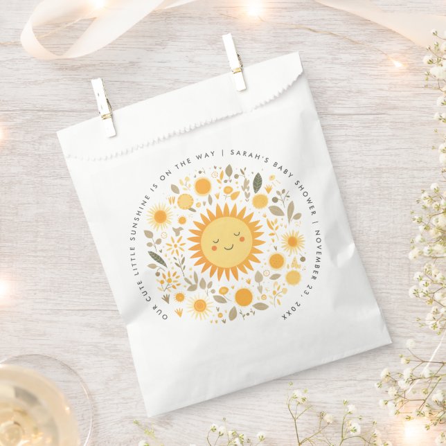 Sachets En Papier Cuisine Notre Petit Baby shower Soleil Boho (Coupé)