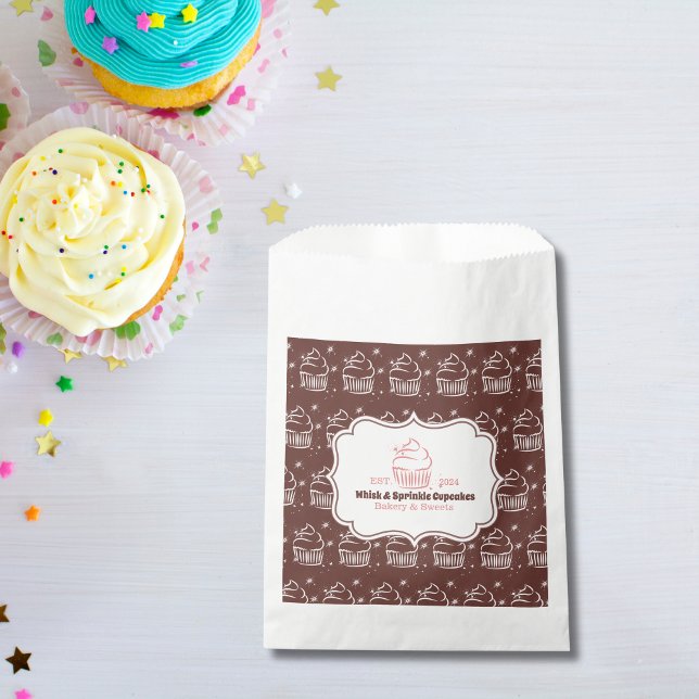 Sachets En Papier Cupcake Baker boulangerie Chef Restauration Busine (Créateur téléchargé)