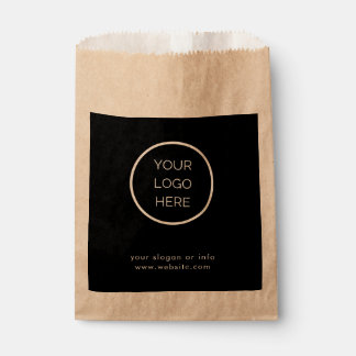 Sachets En Papier Custom Corporate Business Logo Black Paper Favor B