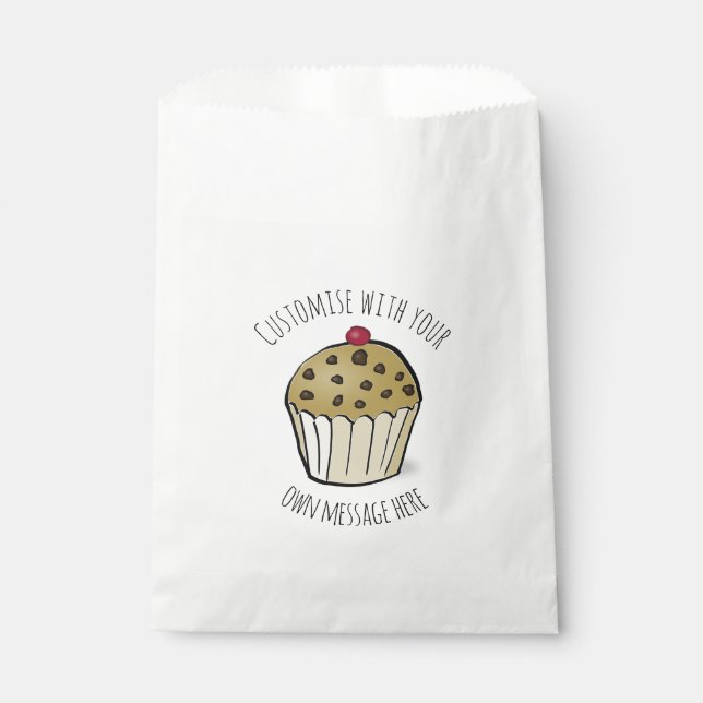 Sachets En Papier Custom Text Cute Mini Muffin  (Devant)