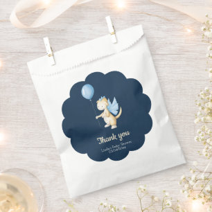 Sachets En Papier Cute Baby Dragon Blue Boy Merci Baby shower
