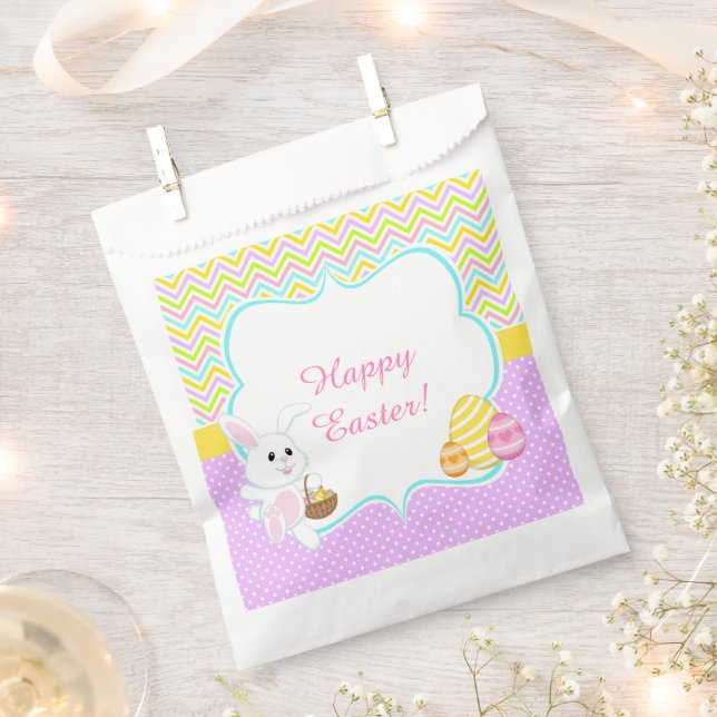 Sachets En Papier Cute Bunny Easter Egg Hunt (Coupé)
