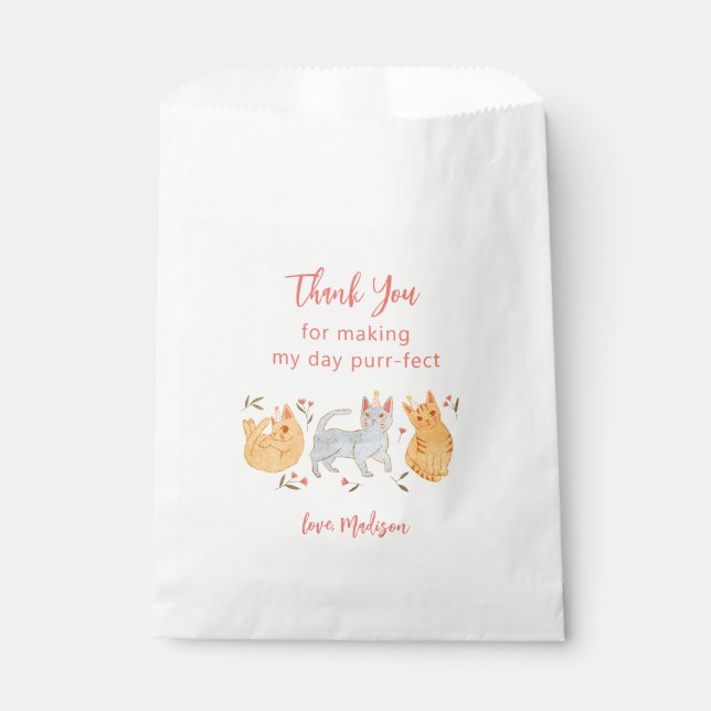 Sachets En Papier Cute Cats Fête d'Anniversaire Fête Favoris Sac (Devant)