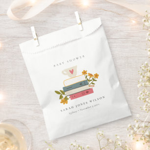Sachets En Papier Cute Dusky empilé Storybooks Baby shower Floral