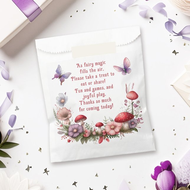 Sachets En Papier Cute Fairy Premier Anniversaire Favoriser Treat Gr (Fairy First Birthday Favor Treat Bags)