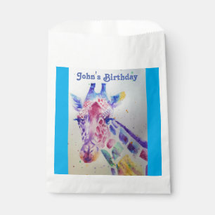 Sachets En Papier Cute Giraffe Zoo Animal Party Nom Favoriser les sa
