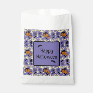 Sachets En Papier Cute Halloween Chats, chauves-souris et étoiles