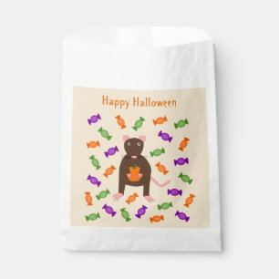 Sachets En Papier Cute Halloween Rat et Citrouille Custom