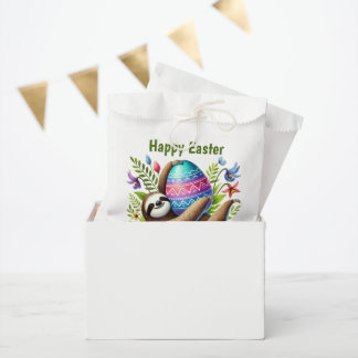 Sachets En Papier Cute Happy Easter sloth 