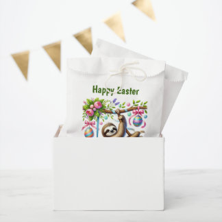 Sachets En Papier Cute Happy Easter sloth 