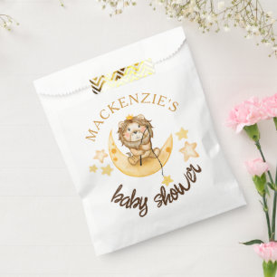 Sachets En Papier Cute Little King Safari Lion Moon Baby shower garç
