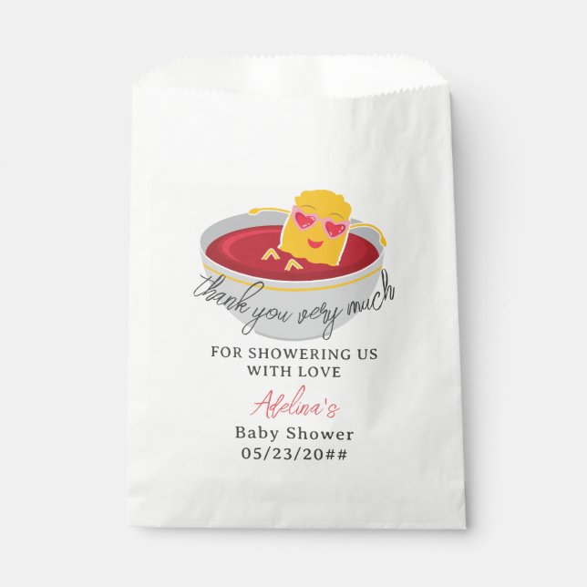 Sachets En Papier Cute Little Nugget Poulet Nugget Fille Baby shower (Devant)