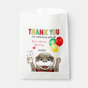 Sachets En Papier Cute Otter à Tuxedo   MERCI ANNIVERSAIRE DE ENFANT