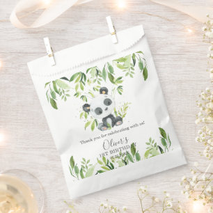 Sachets En Papier Cute Panda Green Baby shower Bamboo Anniversaire