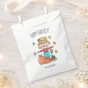 Sachets En Papier Cute Scarecrow Happest Harvest