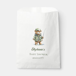 Sachets En Papier Cute Teddy Bear Oh Boy Baby shower pêcheur
