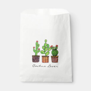Sachets En Papier Cute Watercolor Cactus