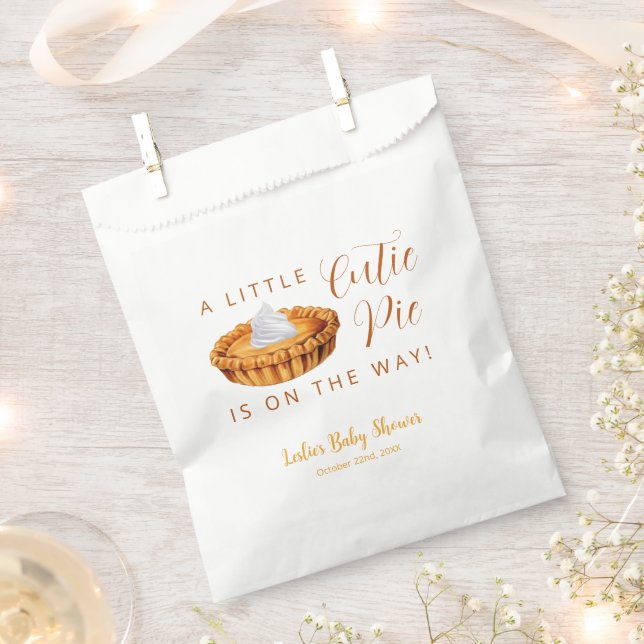 Sachets En Papier Cutie Pie Thanksgiving Baby shower Favoriser les s (Coupé)