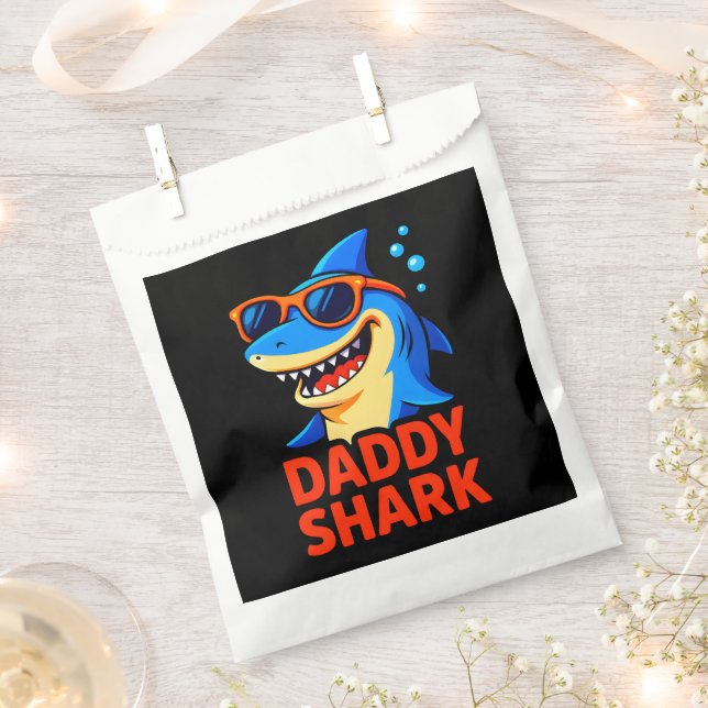 Sachets En Papier Daddy Shark Fêtes des pères cadeaux (Coupé)