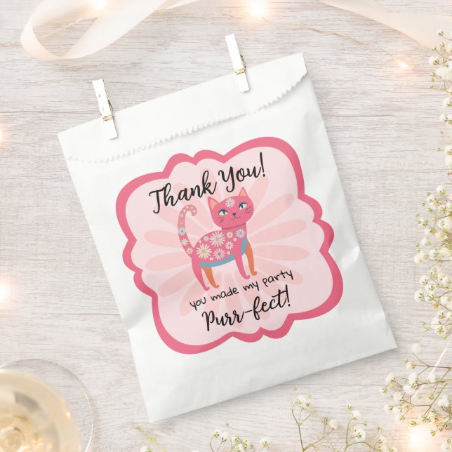 Sachets En Papier Daisy Kitty Visage Purr-fect Anniversaire (Coupé)