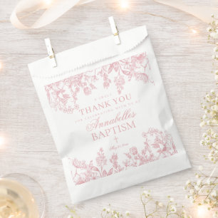Sachets En Papier Décoration de dessert de baptême floral vintage ch