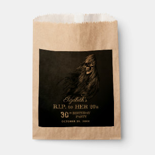 Sachets En Papier Déplaisante crâne de cheveux RIP à sa fête d'anniv