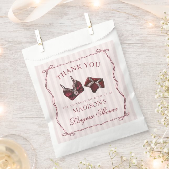 Sachets En Papier Dessert de Demoiselle de Mariage Douche Lingerie B (Coupé)