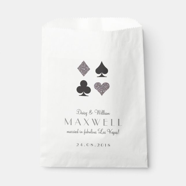 Sachets En Papier Destiny Las Vegas Mariage Silver Parties scintilla (Devant)