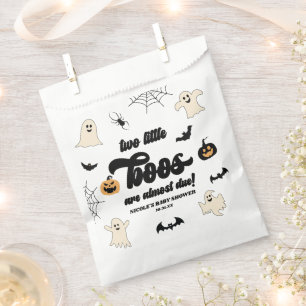 Sachets En Papier Deux petits boos jumeaux Baby shower d'Halloween