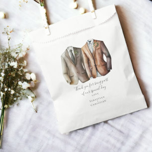 Sachets En Papier Deux pièces en costume Mariage gay personnalisé