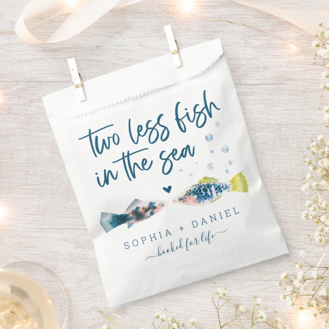 Sachets En Papier Deux Poissons De Moins Dans Le Mariage De Mer Favo (Coupé)