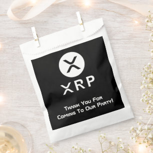 Sachets En Papier Devise de crypto noir et blanc de la partie XRP