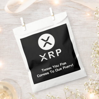 Sachets En Papier Devise de crypto noir et blanc de la partie XRP