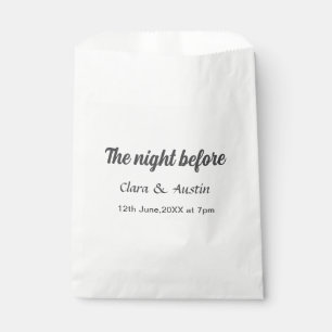 Sachets En Papier dîner de répétition la veille simple minimal m