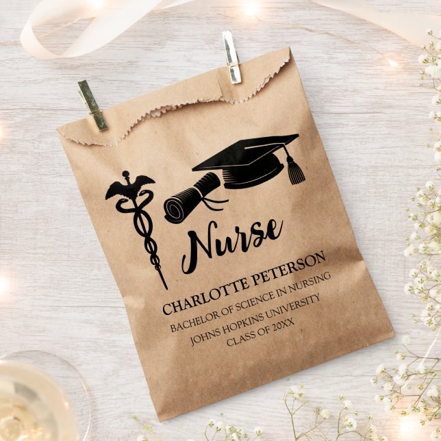 Sachets En Papier Diplôme en infirmière Goodie (Coupé)