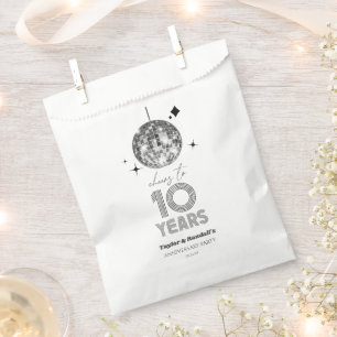 Sachets En Papier Disco 10 ans de fête Mariage
