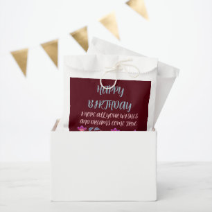 SACHETS EN PAPIER DON D'ANNIVERSAIRE POUR MÈRE, PÈRE, SOEUR, FILS, A