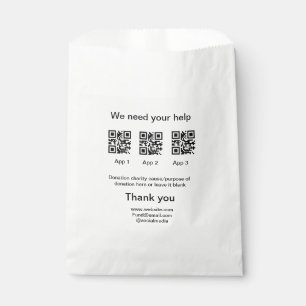 Sachets En Papier Donation Collection conseil pot ajouter votre q r