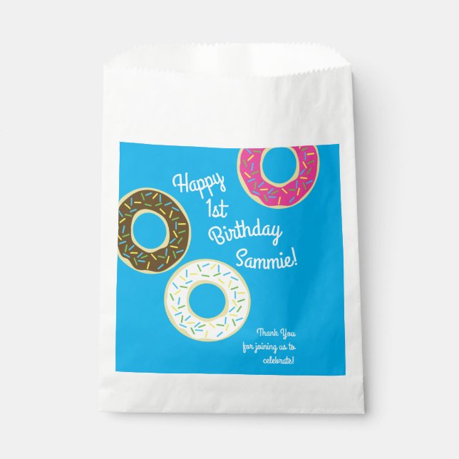 Sachets En Papier Donut Kid's Birthday Party mite (Devant)