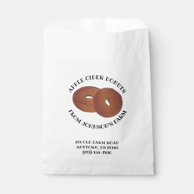 Sachets En Papier Donuts de cidre de pomme chaude Doughnut Farmstand (Devant)