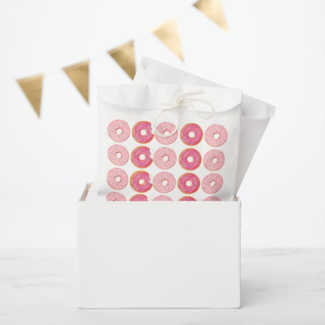 Sachets en papier Donuts Rose I Gâteaux I Bonbons (Fête)