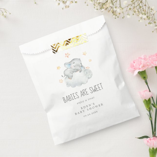 Sachets En Papier Dormir petit éléphant bébé bébé sont doux (Scellé)
