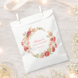 Sachets En Papier Douce Fête de Naissance Fleurie de Rose Rose Fleur