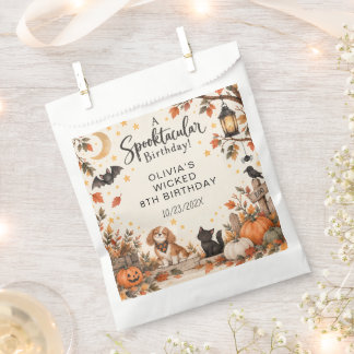 Sachets En Papier Douce Petite Sorcière Halloween Aquarelle Annivers