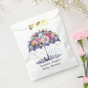 Sachets En Papier Douche avec Baby shower Fleurs