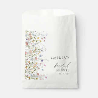 Sachets En Papier douche de mariée aux fleurs sauvages