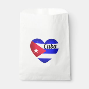 Sachets En Papier Drapeau cardiaque cubain