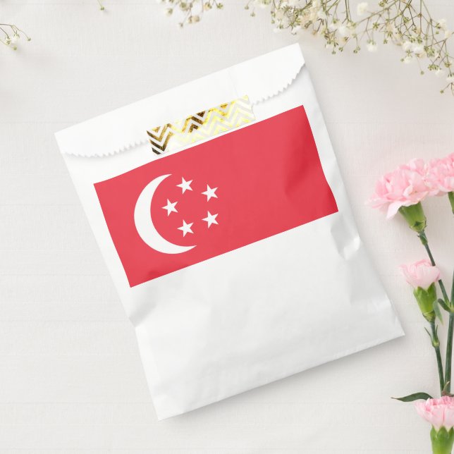 Sachets En Papier Drapeau de Singapour (Scellé)