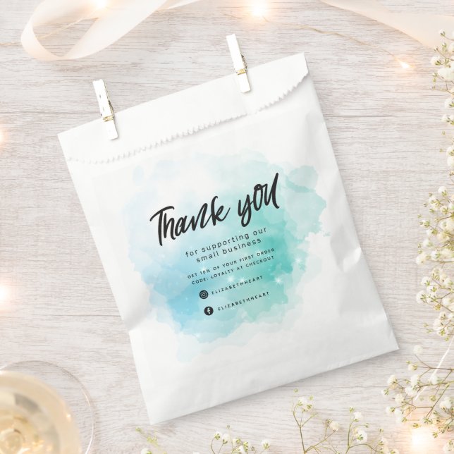 Sachets En Papier dreamy pastel sky splash business merci pour (Coupé)